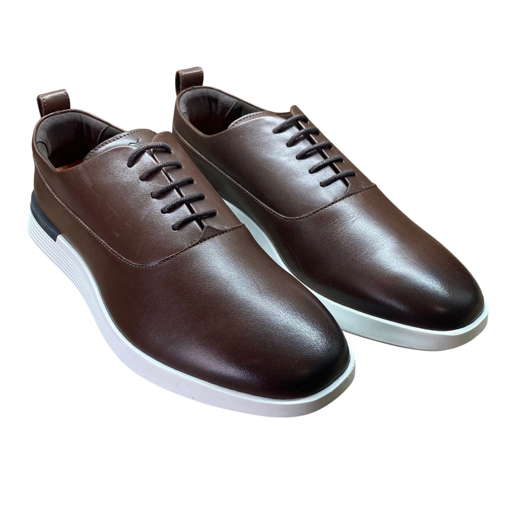 Wolf & Shepherd Crossover Derby Brown Leather Dress Sneakers Mens 8 SJ235 -$275